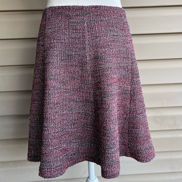 •LOFT• Tweed Textured A-Line Skirt -Size Medium Petite - Picture 4 of 6